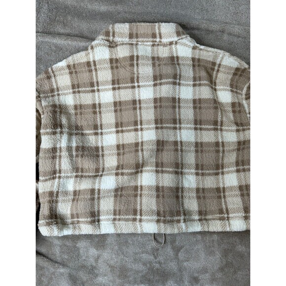 Fashion Nova Plaid 1/2 Zip Fleece Pullover Sweater Winter - Picture 6 of 15